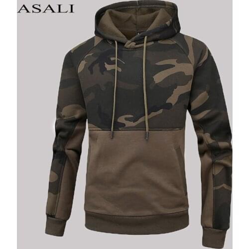 ASALI Mens Camouflage Hoodies