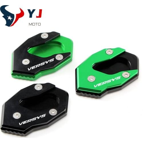 Motorcycle CNC Side Stand Enlarger Plate Kickstand Enlarge Extension for KAWASAKI VERSYS1000 versys 1000 300 X300 X250 Versys300