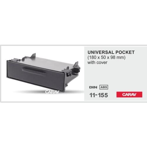 CARAV 11-155 top Quality Radio Fascia for UNIVERSAL POCKET (180*50*98 mm) w/cover Stereo Fascia Dash CD Trim Installation Kit