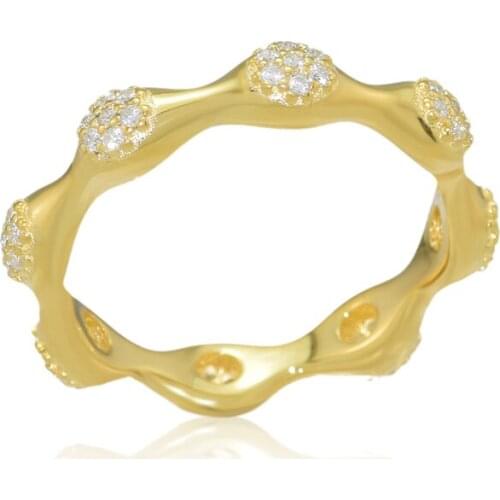 CKK 925 Sterling Silver Gold-plated Modern Love, Shine Ring For Women Original Jewelry Making Anniversary Gift