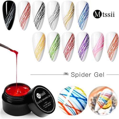 Mtssii 5ml Nail Drawing Gel Polish Lacquer Painting Nail Art Line Varnish Thick Elastic Paint UV Gel Soak Off Spider Gel