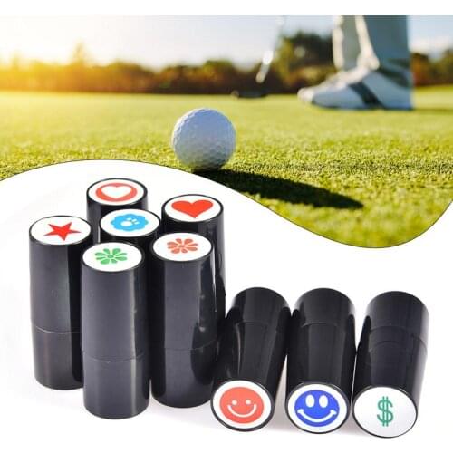 Golf Ball Stamper Professional No Fade Fast Dry Plastic Silicone Stamp Seal for Marker Print Color Random 20p