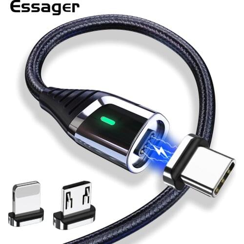 Essager Magnetic Charger Micro USB Cable for iPhone Samsung Fast Charging Wire Cord USB Type C Type-C Magnet Mobile Phone Cables