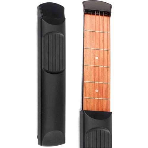 Pocket Acoustic Guitar Practice Tool 6 String Fingerboard 6 Fret Chord Trainer Portable Beginners Guitar Lover