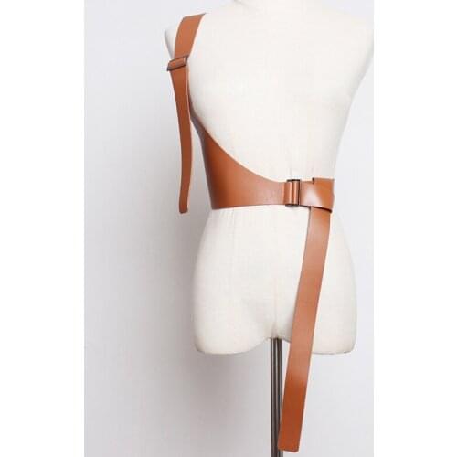 Fashion Women Belt PU Leather Strap Brief Irregular Personality Girdle Women Fashion Tide All-match Waist Belt Straps Suspenders