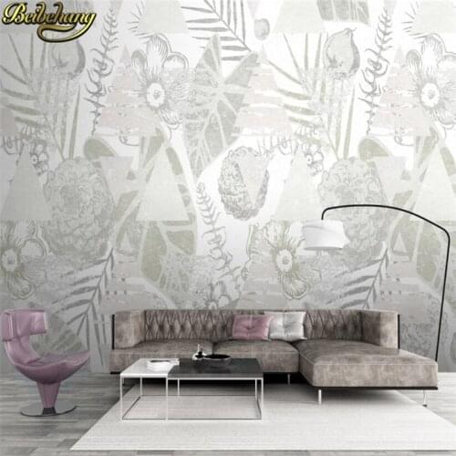 Beibehang Custom Mural Wallpaper European Rainforest Plantain Leaf 3D Wallpapers for Living Room Sofa TV Background home decor