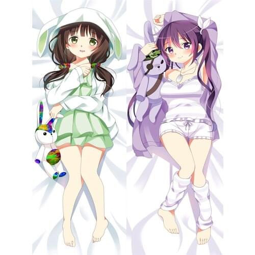 2017 update Japan Anime Gochuumon wa Usagi Desuka Tedeza Rize Dakimakura body throw pillow cover case Hugging Body pillowcase