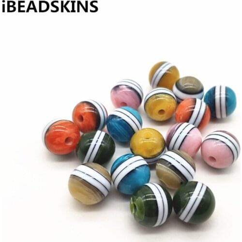 New arrival! 15mm 50pcs Resin round stripe beads for Earring accessories,Earring parts,Jewelry necklace Findings