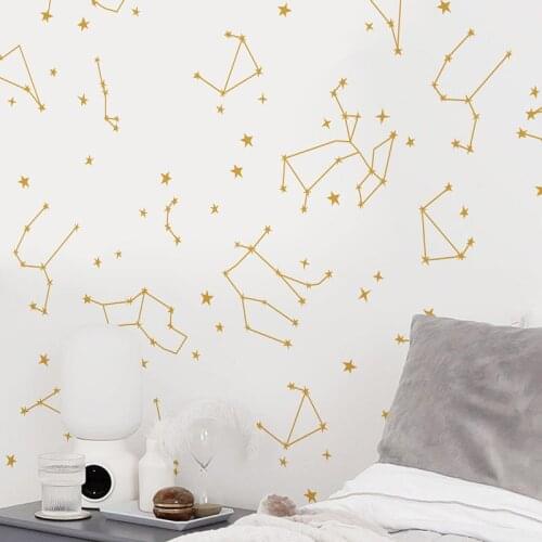 New wall stickers geometric constellation decals creative home decoration wall stickers bedroom living room wall mural wallpaper