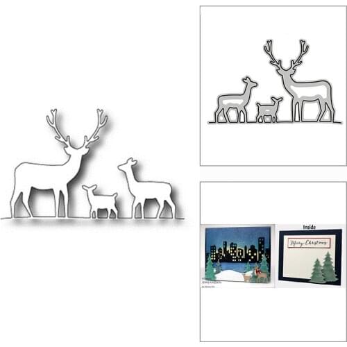 New Trio Reindeer Animal Friend 2020 Metal Cutting Dies for DIY Scrapbooking Decoration and Card Making Embossing Craft No Stamp
