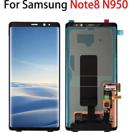 Original 100% Super AMOLED Lcd For Samsung Galaxy Note 8 Screen N9500 N950Fd N950U Display Note8 Lcd With Black Spots dot