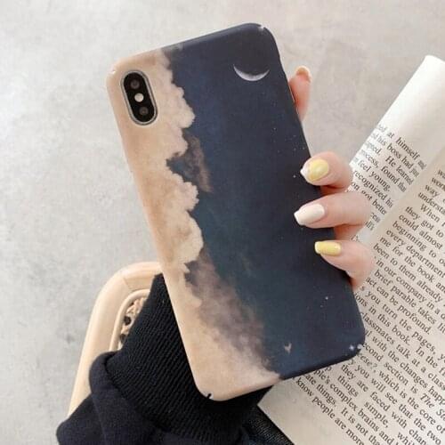 Landscape Moon Sky Soft Silicone Phone Case For iphone 12 Mini 11 Pro XS MAX X XR SE 2020 7 8 Plus Shockproof Cover Capa Beauty