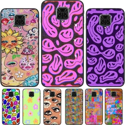 Psychedelic Indie Aesthetic For Xiaomi Redmi 9T 9 A 9C K40 Funda For Redmi Note 10 Pro 8 8T 9S Note 9 Pro Phone Case