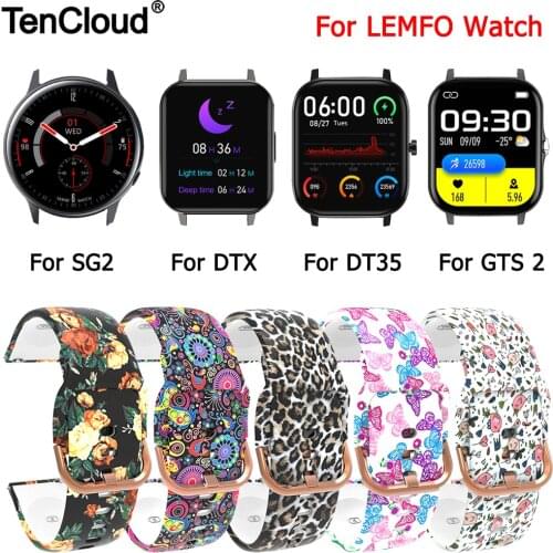 Strap For Lemfo LEM12 Pro LF26 LF28 Watch Band For Lemfo DT35/SG2/DTX/P8 Plus/GTS 2 Bracelet Adjust Wristband Replacement Belt