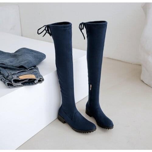 Plus Size 10 11 12 thigh high boots knee high boots over the knee boots women ladies boots shoes woman winter boots women