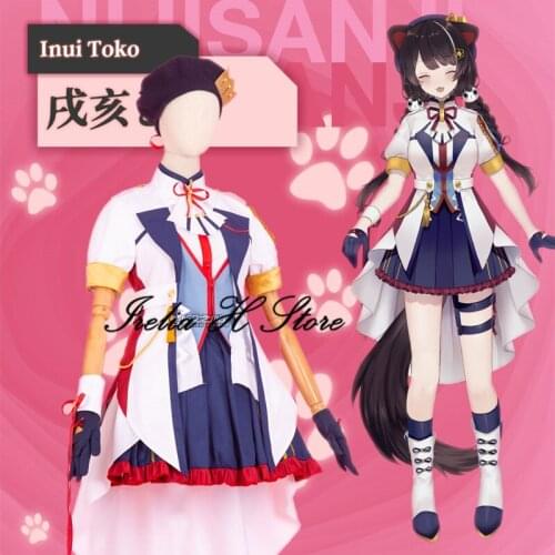 {Stock} Irelia H Store VTuber Hololive Cosplay Inui Toko Cosplay Dress for Women Cosplay Costume Halloween Costumes