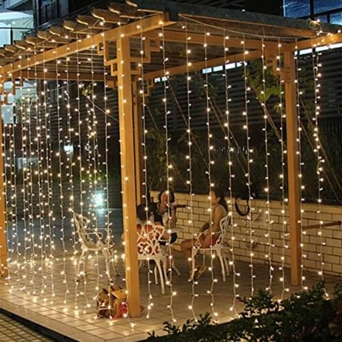 LED Curtain Lights LED Christmas Lights Holiday Lights For Tree Outdoor Lighting Holiday Wedding Gazebo Decoration YK17