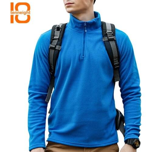 TENNEIGHT Winter Polar Fleece Hiking Jackets men warm Outdoor Sport Jacket for Trekking Camping climbing Male Mountain Coat