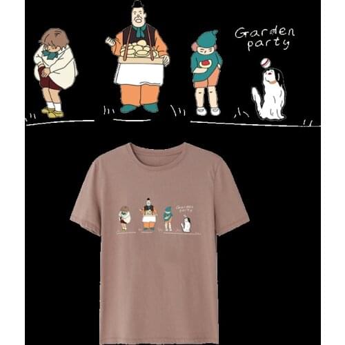 Anime Iron On Transfer Sticker Cute Cartoon Animal Thermal Transfer Patch Heat- Sensitive Applique Sticker Clothes Decoration