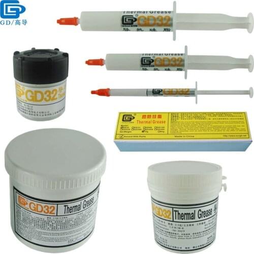 Net Weight 1/15/20/30/70/150/1000 Grams GD32 Thermal Conductive Grease Paste Plaster Heat Sink Compound for CPU LED GPU ST SY CN