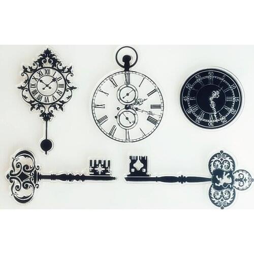 YLCS449 Clock Silicone Clear Stamps For Scrapbooking DIY Photo Album Cards Decoration Craft Transparent Stamp Clear Stamp New
