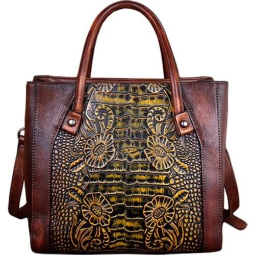 Women Handbag Genuine Leather Handmade Bag,Vintage Top tote Shoulder Bags Handbag Crossbody Bags 2021 Fashine New Style