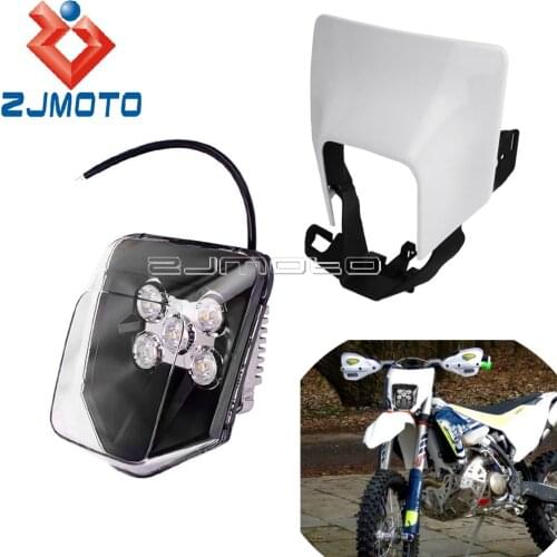 12V Enduro Headlight Supermoto Motocross LED Head Light Lamp For te150 te250I te350I fe te tx fe350 250 350 450 501 Dual Sport