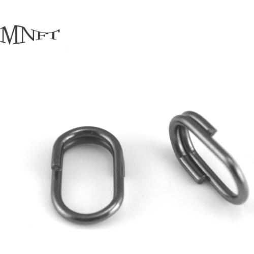 MNFT 200Pcs Tainless Steel Oval Double Split Ring Lures Fishing Tackle Chain Connectors Size 10MM,13MM,15MM