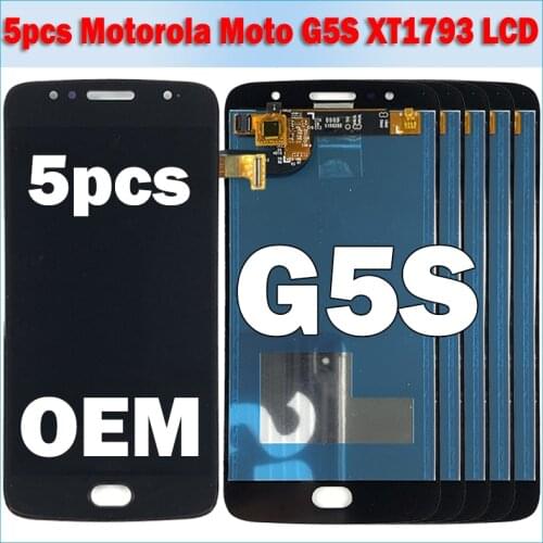 5pcs/lot 100% tested For Motorola Moto G5S LCD XT1793 XT1794 XT1792 Touch Screen Digitizer Assemble For Moto G5S Display XT1792