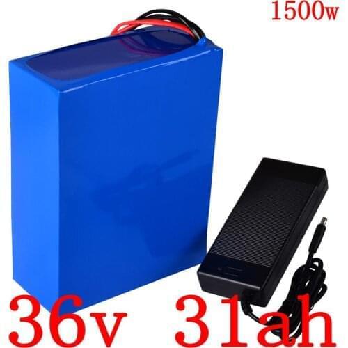 1000W 1500W 36V electric bicycle battery 36V 30AH Lithium battery 36V 30AH ebike battery with 42V 5A charger free customs Tax