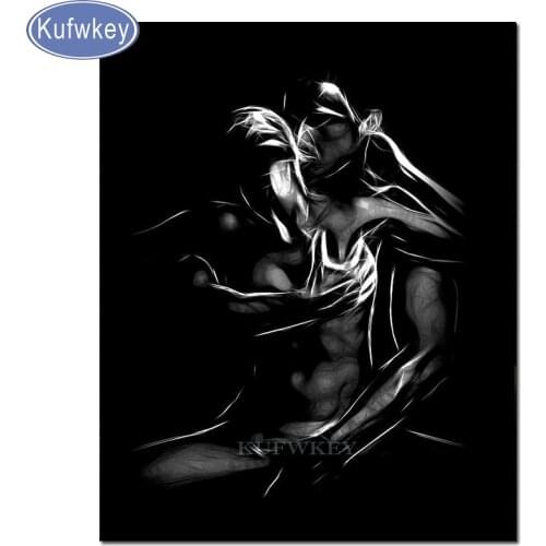 5d diamond embroidery abstract love kiss diamond mosaic painting rhinestones pictures diamond painting sale full round drill