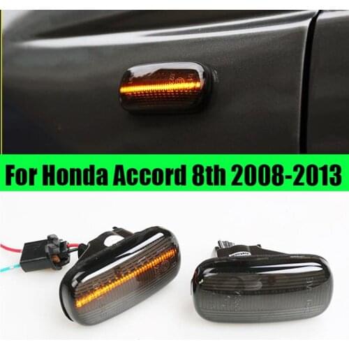 For Honda Accord 8th 2008 2009 2010 2011 2012 2pcs ABS car side impact bars Badge light