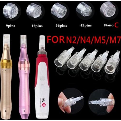 FDA 100P Electric Dermapen Needles Bayonet Cartridges 9/12/36 Pin/Nano Cartridge For Dr.pen Microneedling Micro Needle Tip
