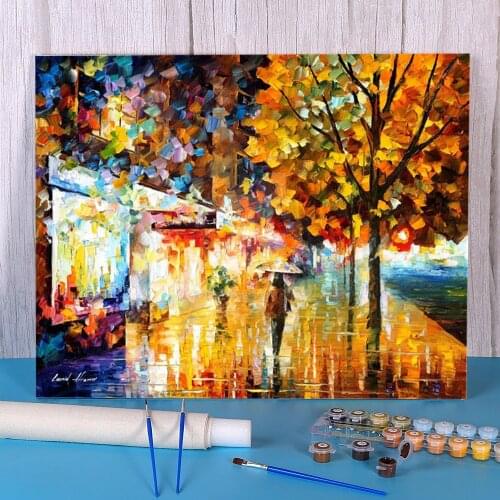 City Movement DIY Painting By Numbers Set Oil Paints 40*50 Painting On Canvas Wall Paintings Children Handicraft Handiwork