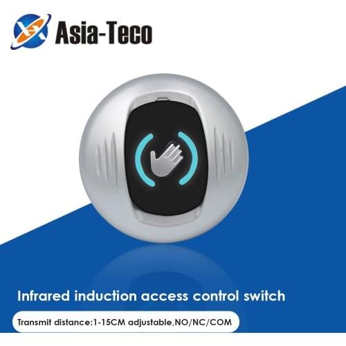 Circular Touchless Door Release Switch IR Contactless Infrared No Touch Exit Button Access Control Automatic Door Button 12V-36V