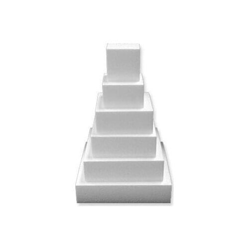 Styrofoam Square Model Cake 20 X20X10 Cm paintable decorative objects декоративные предметы под роспись