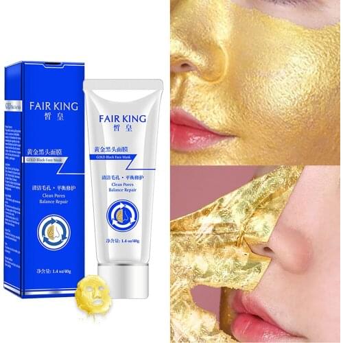FAIR KING 40ml GOLD Black Facial Mask Remove Blackheads Shrink Pores Facial Skin Care Improve Fine Line Moisturizing whitening
