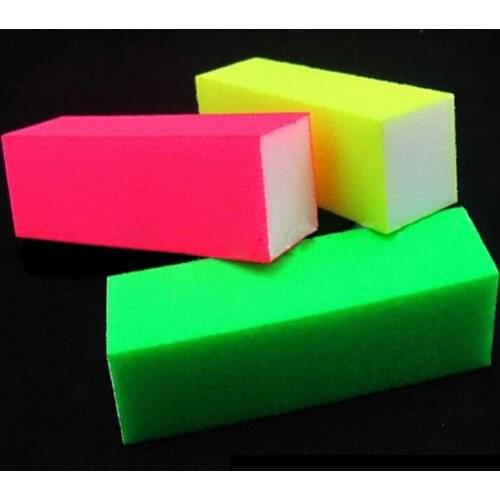 One Piece!!! New Style Buffer Nail Files Fluorescent Color Sanding Block Manicure Nail Art Tips Women Nail Files