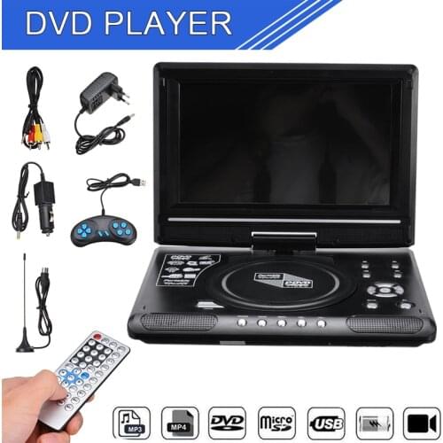 1SET Portable HD 9.8 Inch Car LCD DVD Player Game TV Player MP3 USB FM Radio Adapter W/ Rechargeable Lithium Battery AU Plug