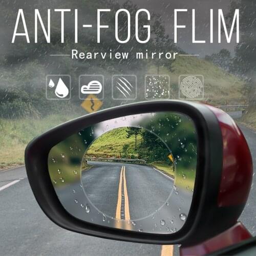 2PCS/Set Anti Fog Car Mirror Window Clear Film Car Rearview Mirror Protective Film Waterproof Rainproof Car Sticker