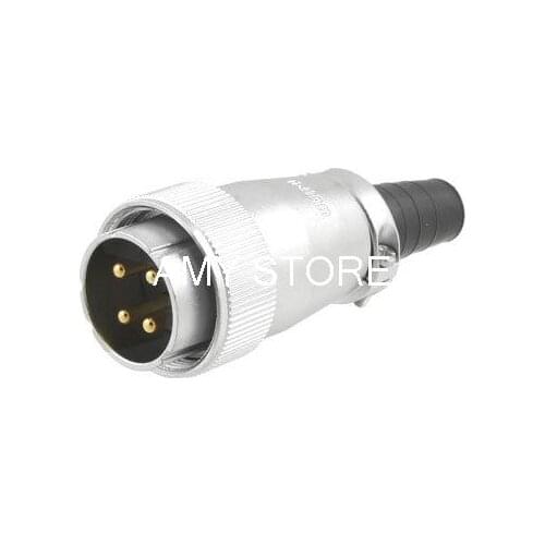 Welding 4 Pins Core Aviation Circular Connector Plug 500V 50A