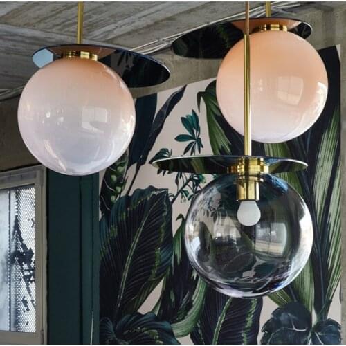 Umbra Pendant Light New blue pendant light Design UFO Light Iron Denmark Colorful Glass globe light fixture Home LEDstairs light