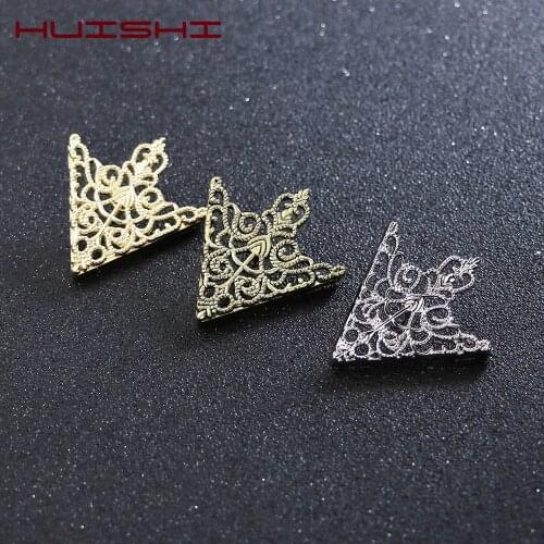 HUISHI Vintage Brooch For Men Women Triangle Corner Emblem Pin Hollowed Out Crown For Suit Shirt Dress Collar Pin Brooch Badges