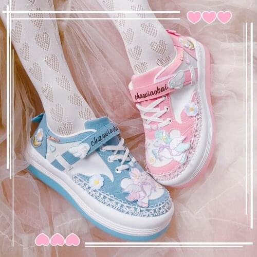 Japanese sweet lolita shoes vintage round head thick bottom women shoes casual womens shoes student kawaii shoes loli cosplay