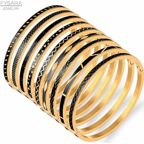 FYSARA Boho New Enamel Bracelet European Streak Geometric Bracelets & Bangles Women Fashion Charm Pulseras Braided Party Jewelry