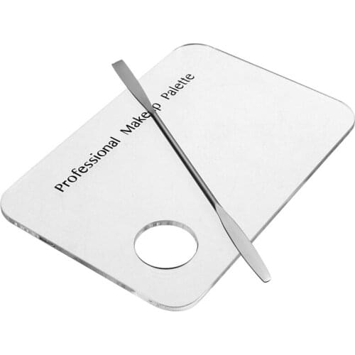 1pcs Clear Acrylic Nail Stamping Plates Nail Art Polish Mixing Plate Makeup Foundation Eye Shadow Mixing Palette