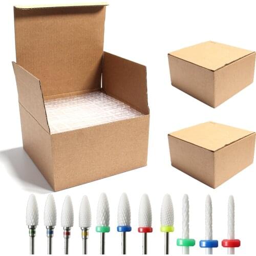 100pc/Set Rotary Ceramic Electric Manicure Bits Nail Drill Bit Milling Cutter For Machine Cuticle Remove Burr Nail Tool