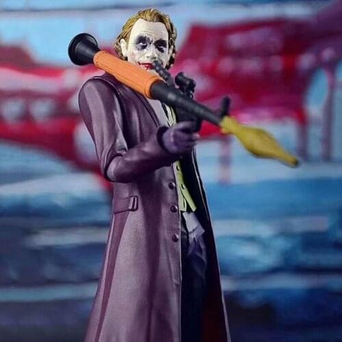 16cm NECA SHF Dark Knight Clown Heath Ledger Joker Boxed Hand Model 12" Male Action Doll Figure Funok clown model Toys boxed
