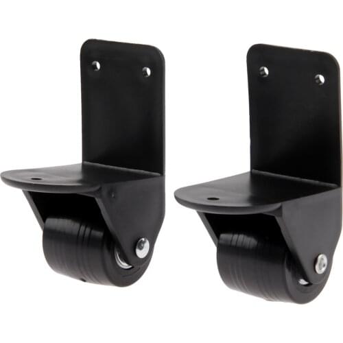 2Pcs/Pair Plastic Durable Universal Travelling Luggage Trolley Suitcase Case Box Fixed Caster Wheel Replacement Parts Black