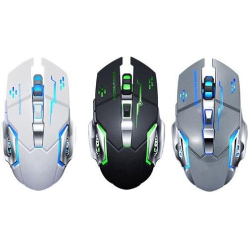 2021 New 2.4GHz USB Wireless Rechargeable Mechanical Gaming Mouse Silent Optical Mouse